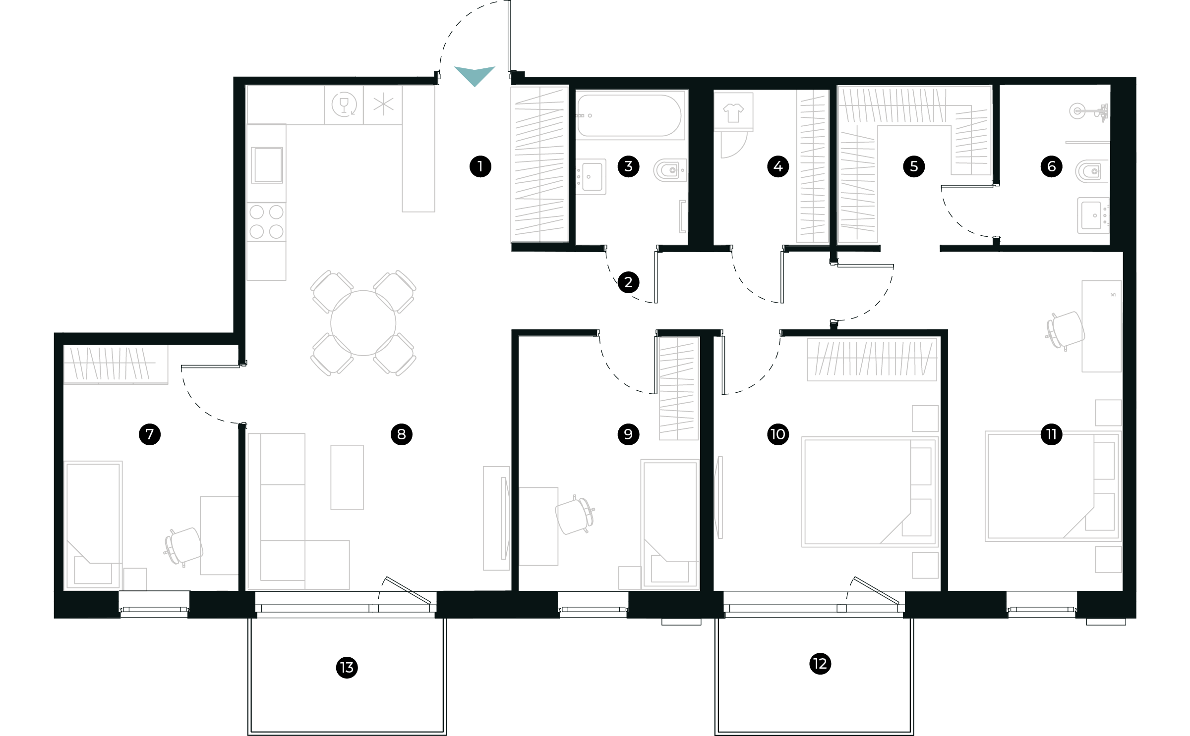 New Hanza apartamenti dzīvokļa plānojums