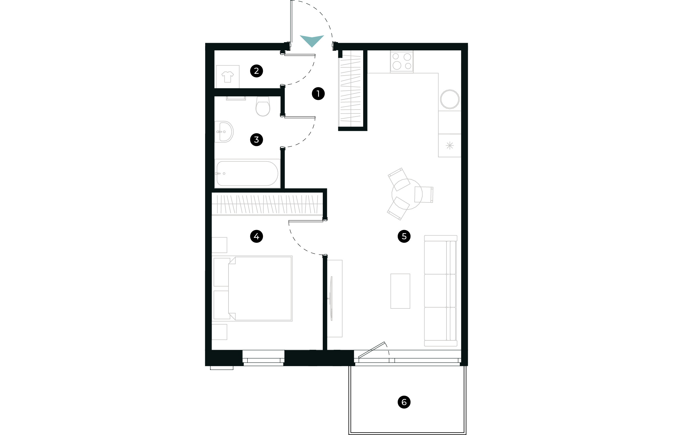 New Hanza apartamenti dzīvokļa plānojums