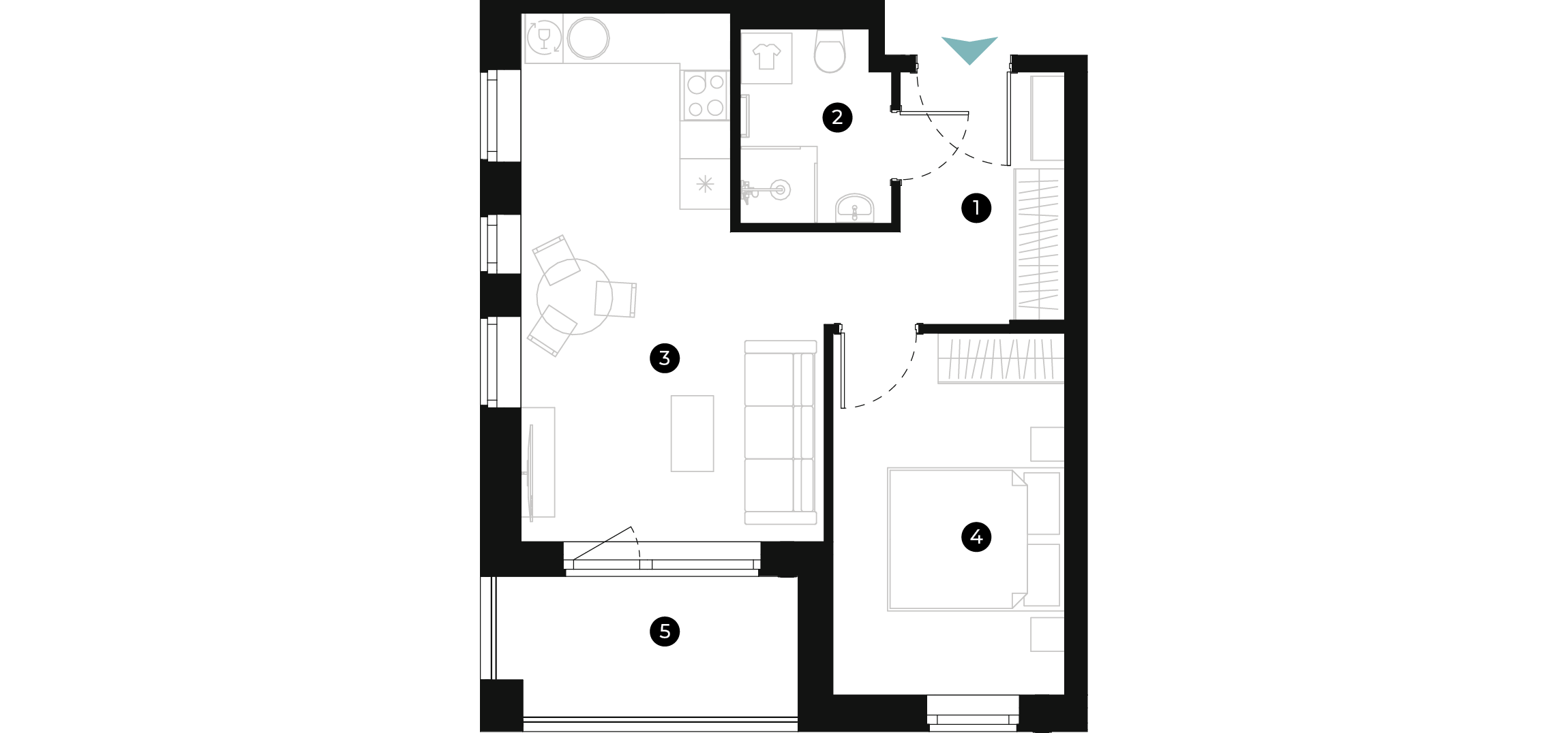 New Hanza apartamenti dzīvokļa plānojums